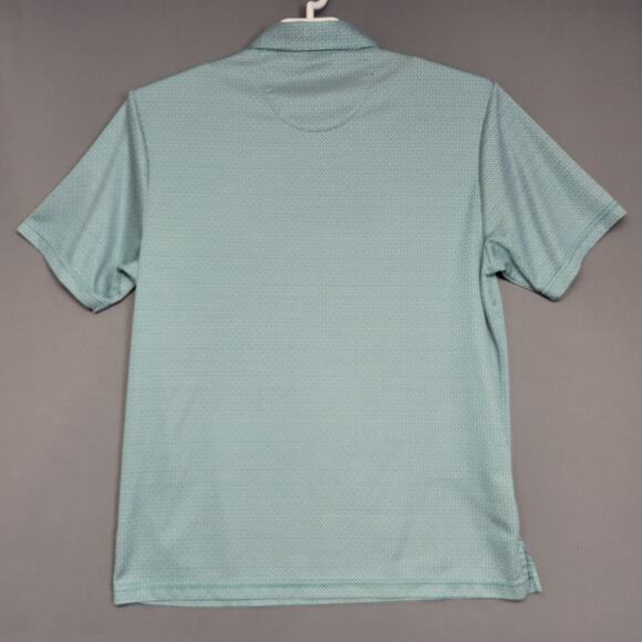 Pro Tour Coolplay Polo Golf Shirt Mens L Green White Geometric Short SLeeves - Picture 13 of 14